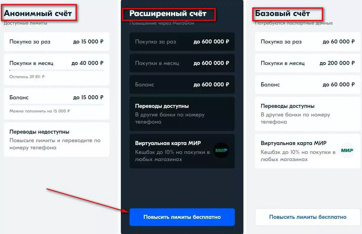 Виды счетов в Озон Банке